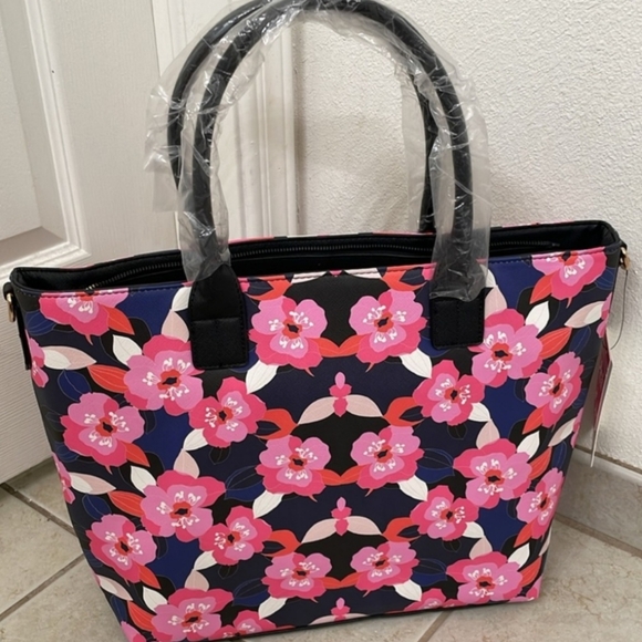 Trina Turk All Over Narcissus Double Handled Tote Detachable Shoulder Strap NWT - Picture 2 of 14